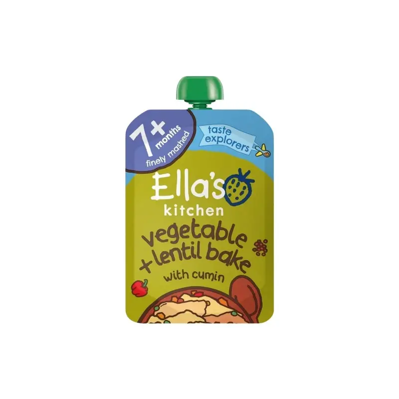Ella's Kitchen Organic Vegetable & Lentil Bake Baby Food Pouch 7+ Months 130G 1