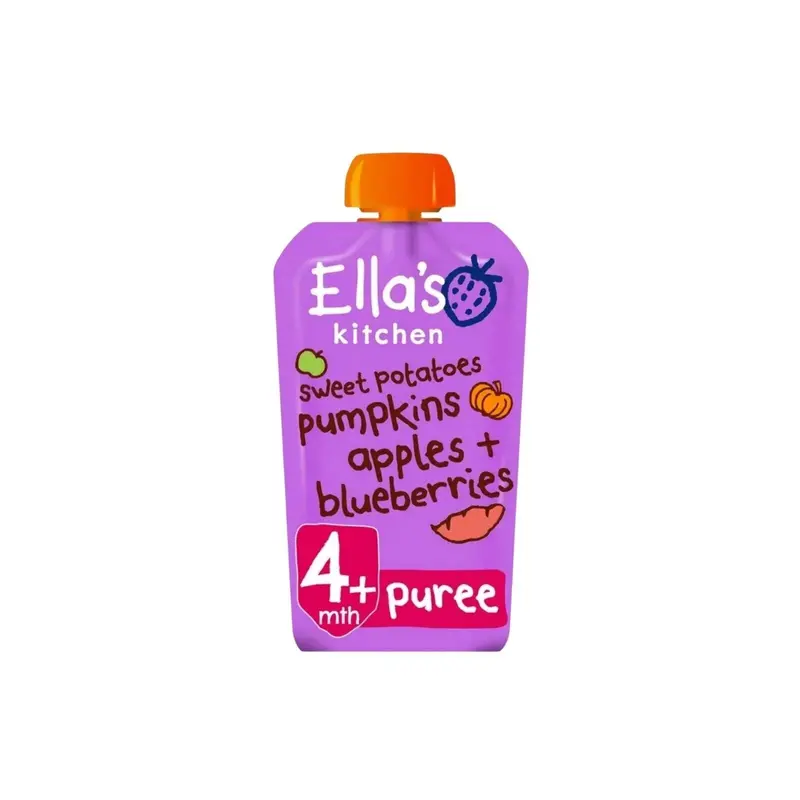 Ella's Kitchen Sweet Potatoes Pumpkins Apples & Blueberries 4+ Months 120G 1