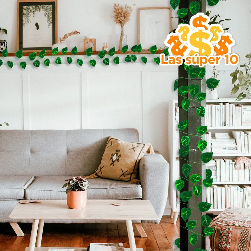 Enredadera De Hojas Verdes Decorativa 1