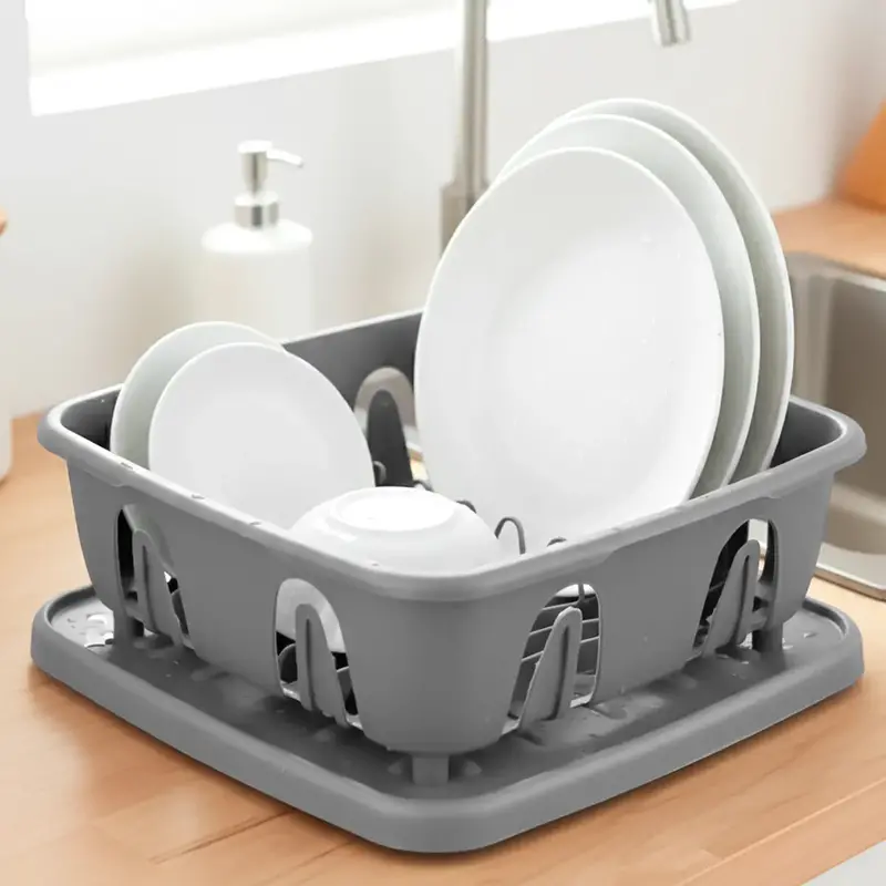 Escurridor De Plástico, Color Gris 1