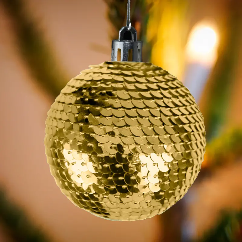 Esfera De Lentejuelas, Color Dorado 1