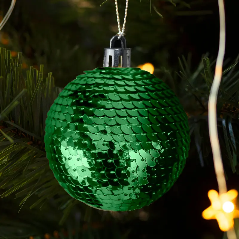 Esfera De Lentejuelas, Color Verde 2