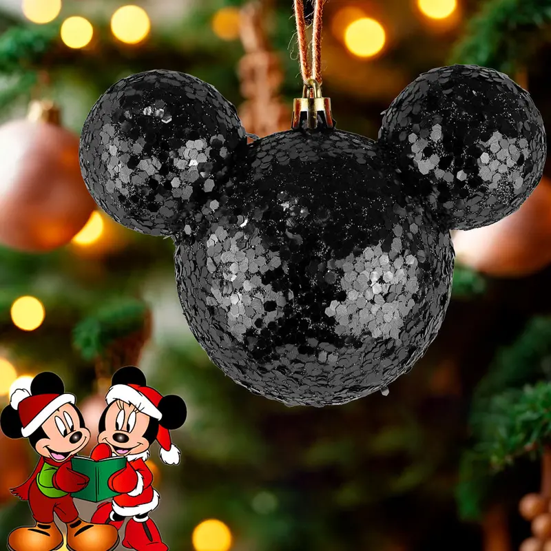 Esfera De Ojuelas Glitter, Mickey Mouse, Color Negro 1