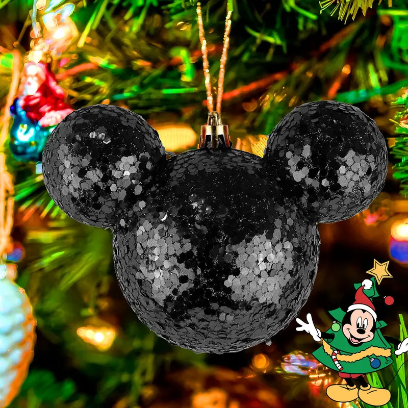 Esfera De Ojuelas Glitter, Mickey Mouse, Color Negro 2