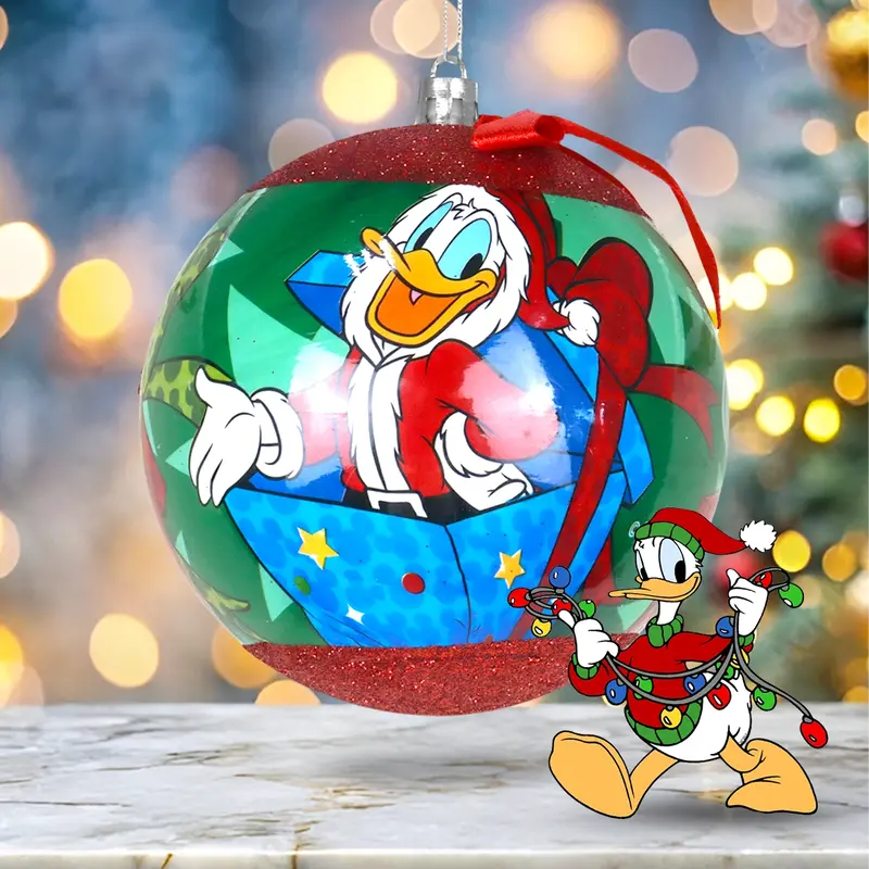 Esfera Navideña Con Moño, Pato Donald 1