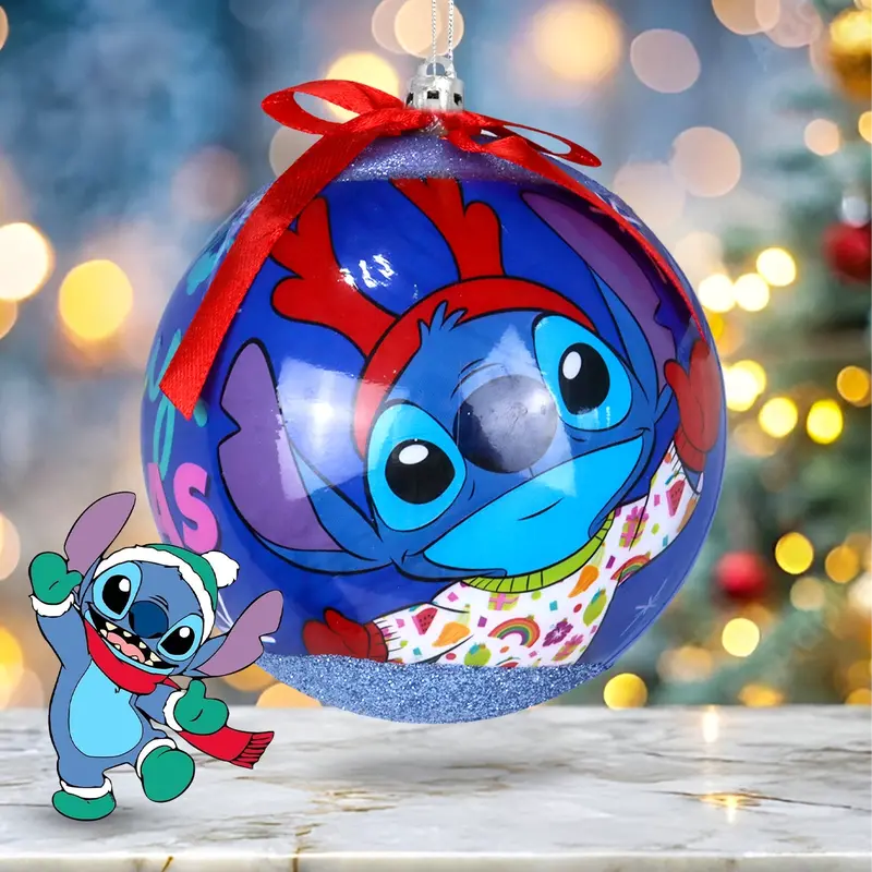 Esfera Navideña Con Moño, Stitch 1