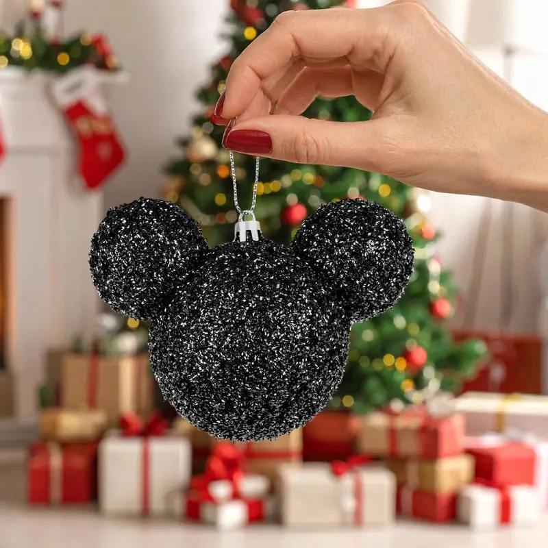 Esfera Navideña De Tinsel, Mickey, Color Negro 1