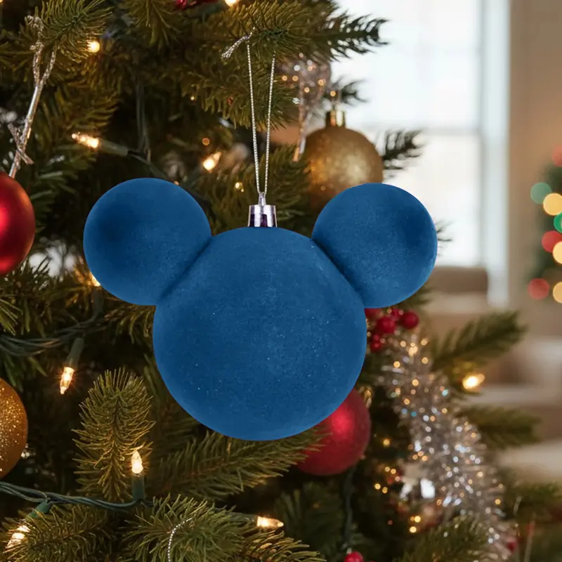 Esfera Navideña En Forma De Mickey, Color Azul 1