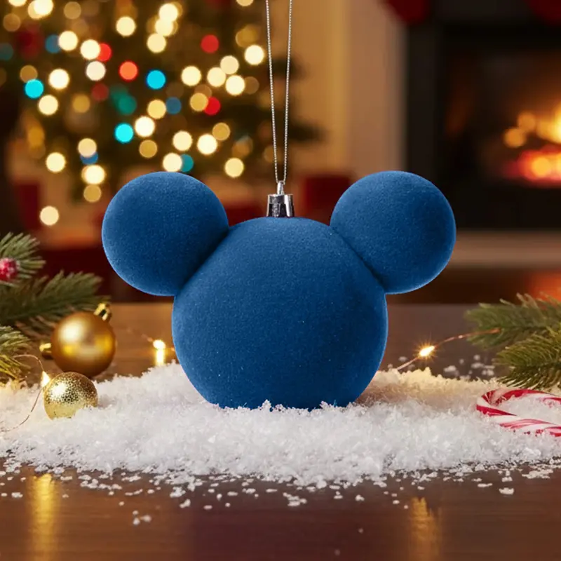 Esfera Navideña En Forma De Mickey, Color Azul 2