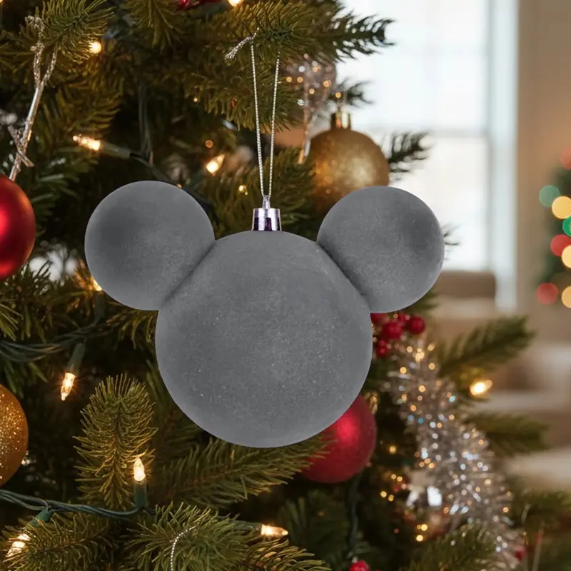 Esfera Navideña En Forma De Mickey, Color Gris 1