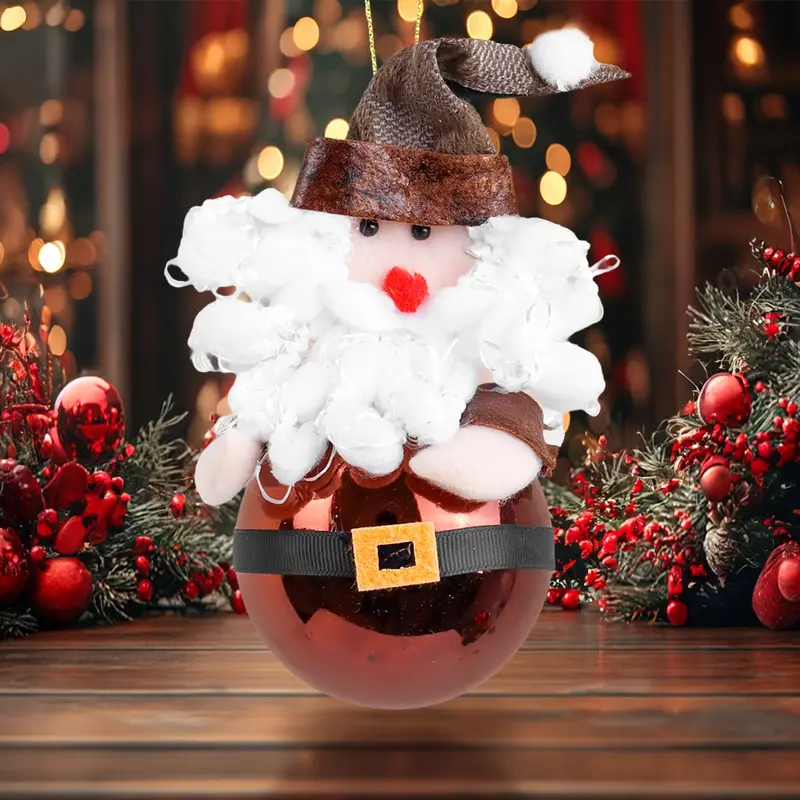 Esfera Navideña, Santa Claus, Color Café 2