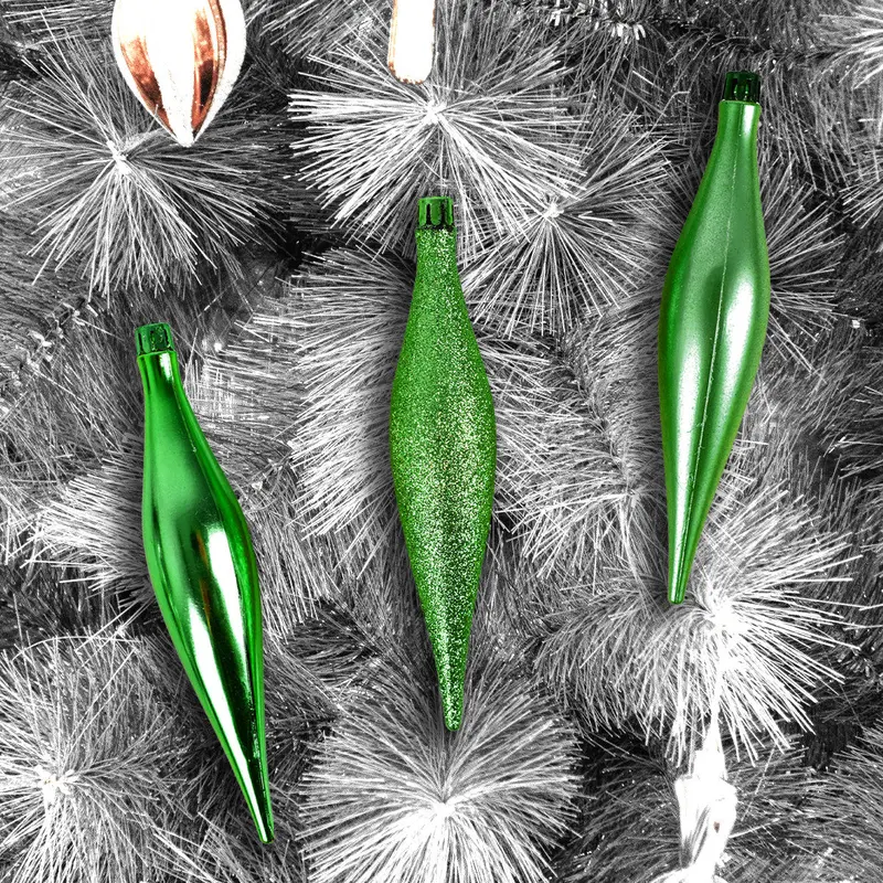 Esferas Navideñas Color Verde, 3 Pzas. 1