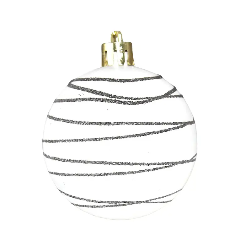 Esferas Navideñas Elegance Color Plata, 2Pzas 1