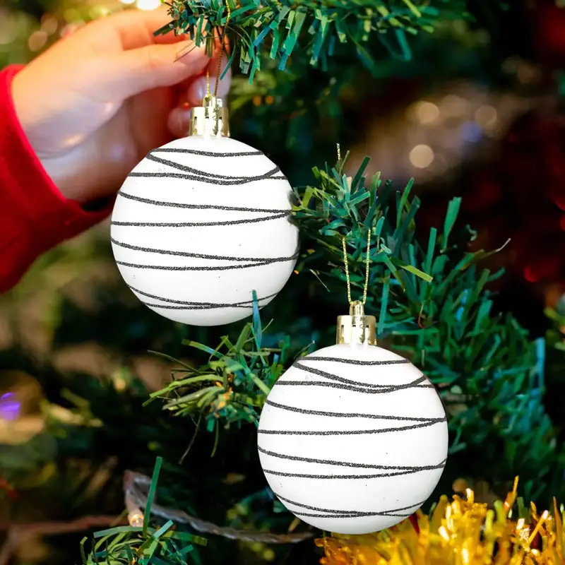 Esferas Navideñas Elegance Color Plata, 2Pzas 2