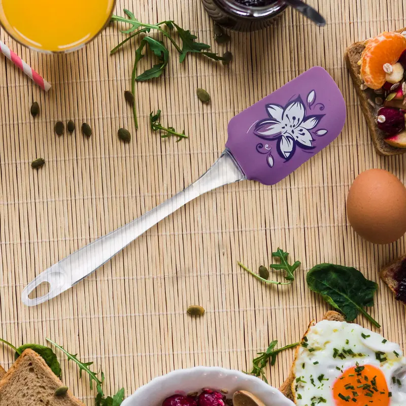 Espátula De Silicona Color Morado Para Cocina 1