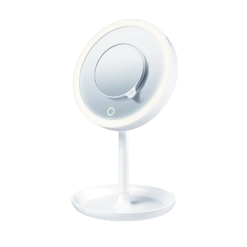 Espejo Con Luz Led Y Sensor Touch Para Maquillarse, Incluye Espejo Magnético Extra De 5 Aumentos / Bs45 Marca Beurer® 1