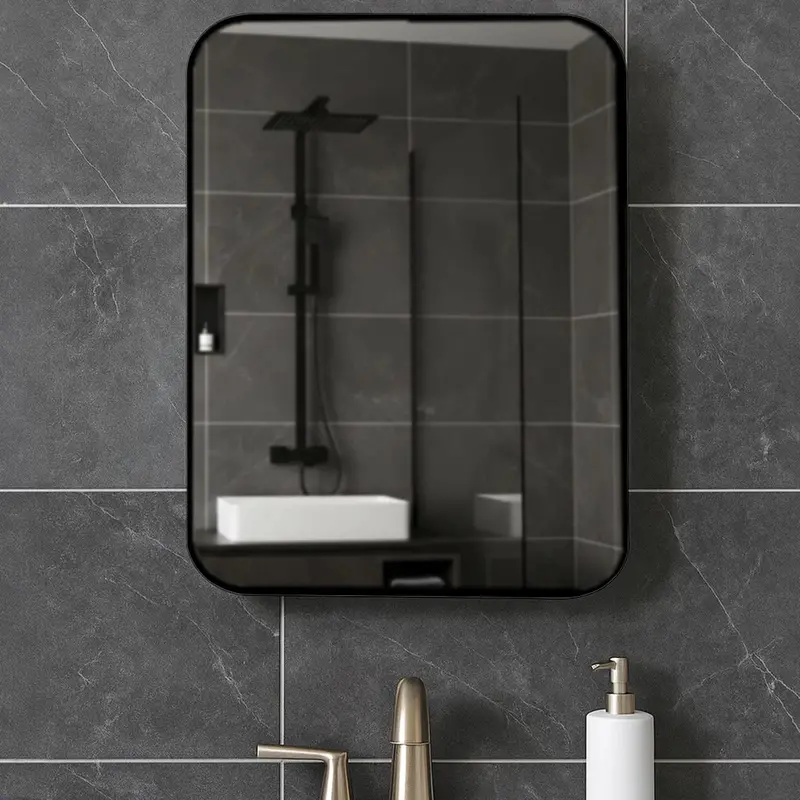Espejo Rectangular, Color Negro 2