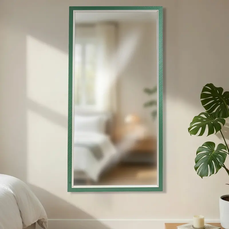 Espejo, Rectangular, Color Verde Oscuro 1