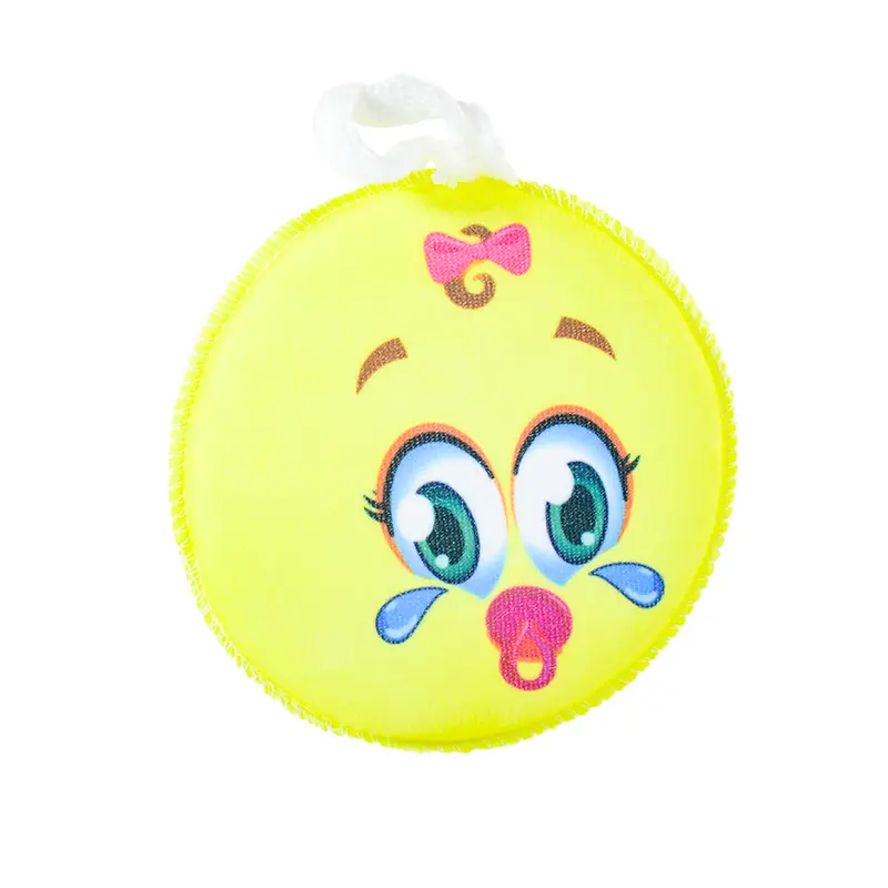 Esponja Con Diseño De Carita Para Bebé, Color Amarillo Claro 1