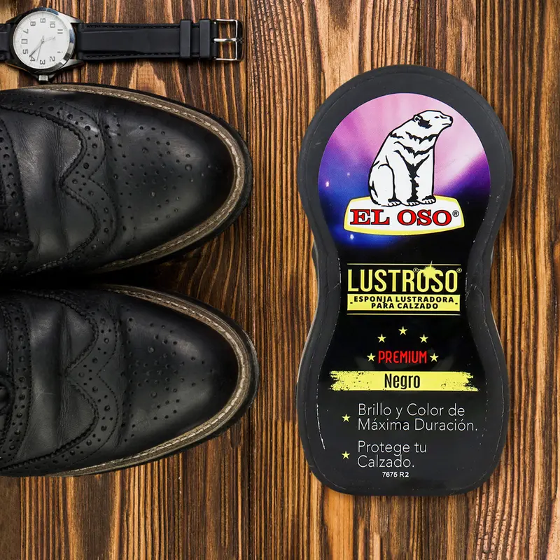 Esponja Lustradora Para Calzado Color Negro, El Oso 1