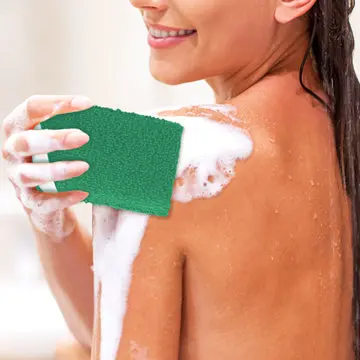 Esponja Para Baño Y Masaje, Color Verde Bandera 1