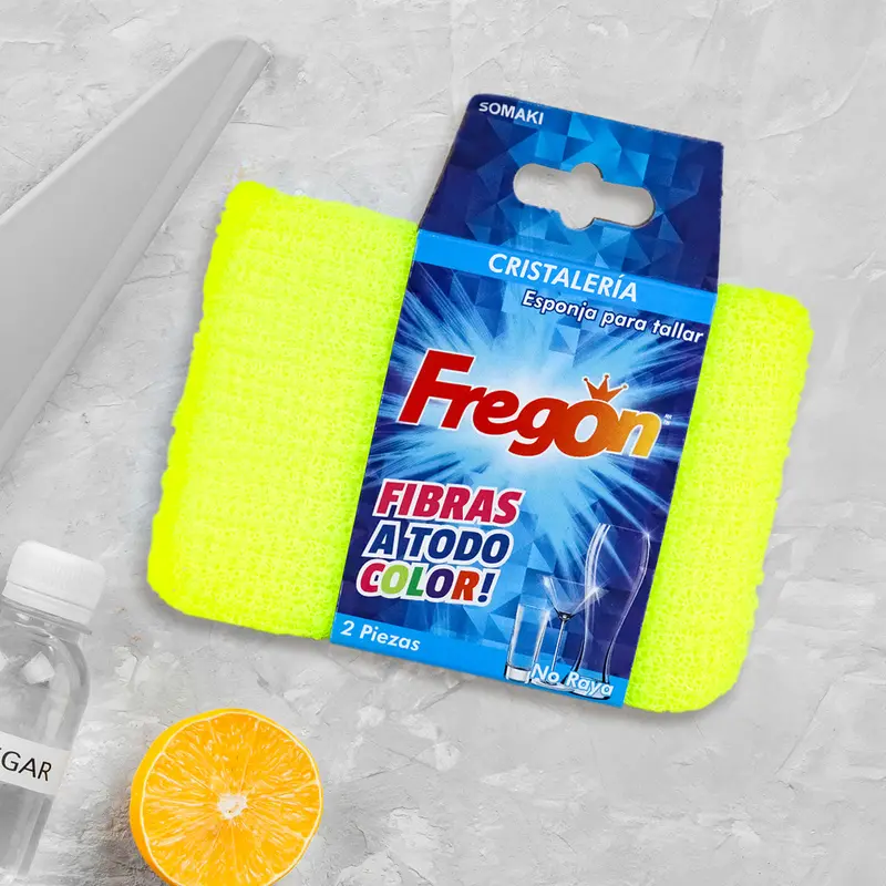 Esponja Para Cristalería, Fregón, 2 Pzas 1
