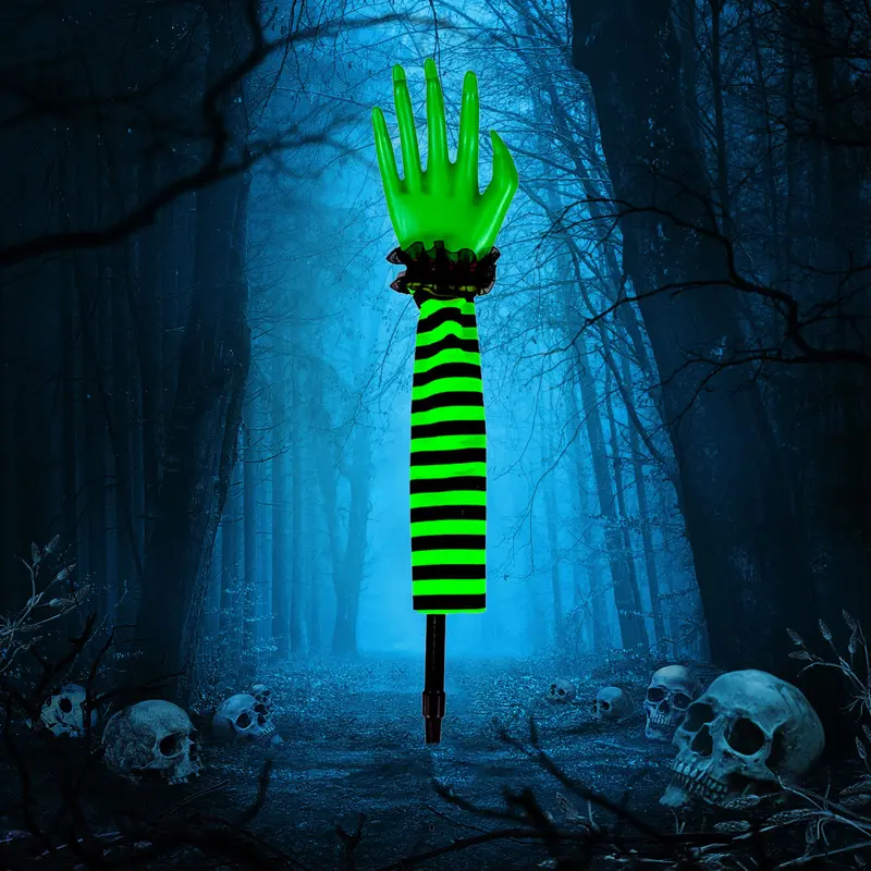 Estaca Con Diseño De Brazo De Bruja Color Verde 1