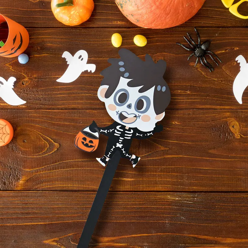 Estaca Decorativa Con Diseño De Esqueleto Para Halloween 1