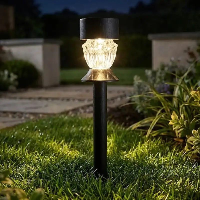 Estaca Solar, Diseño Diamante, Color Negro 1