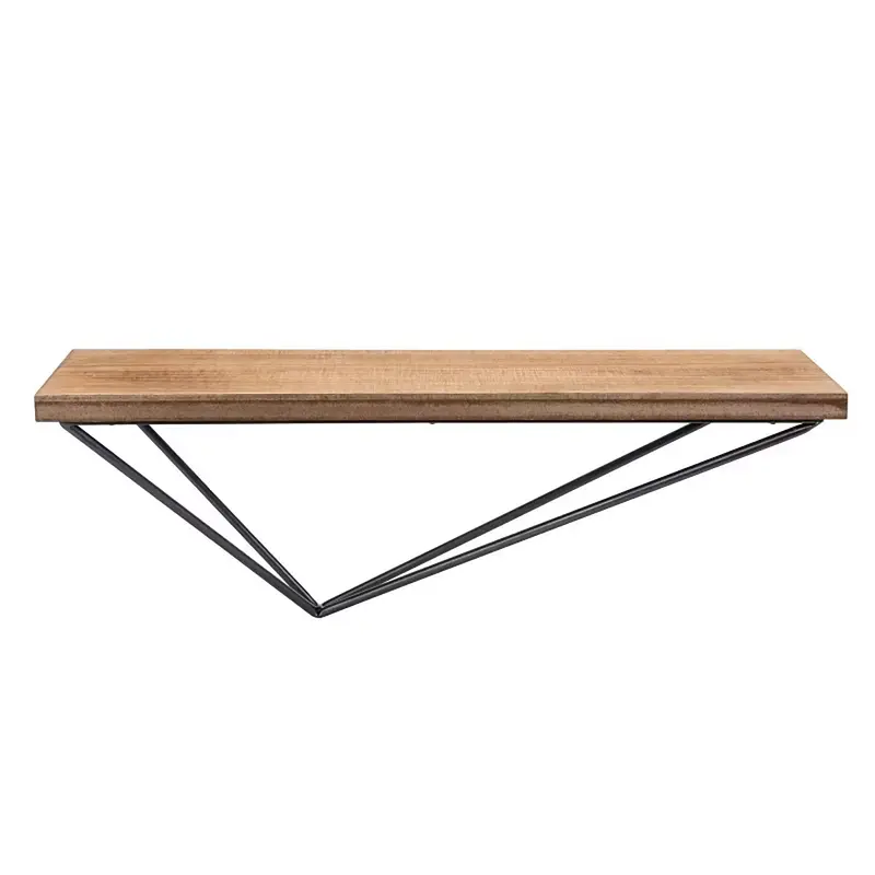 Estante Flotante De Pared Con Soporte De Hierro En Forma De Diamante, Danya B 2