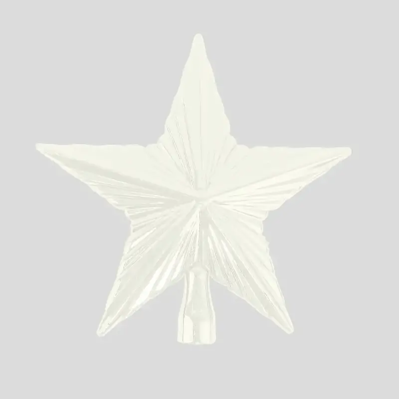 Estrella Color Blanco Para Punta De Árbol De Navidad 1