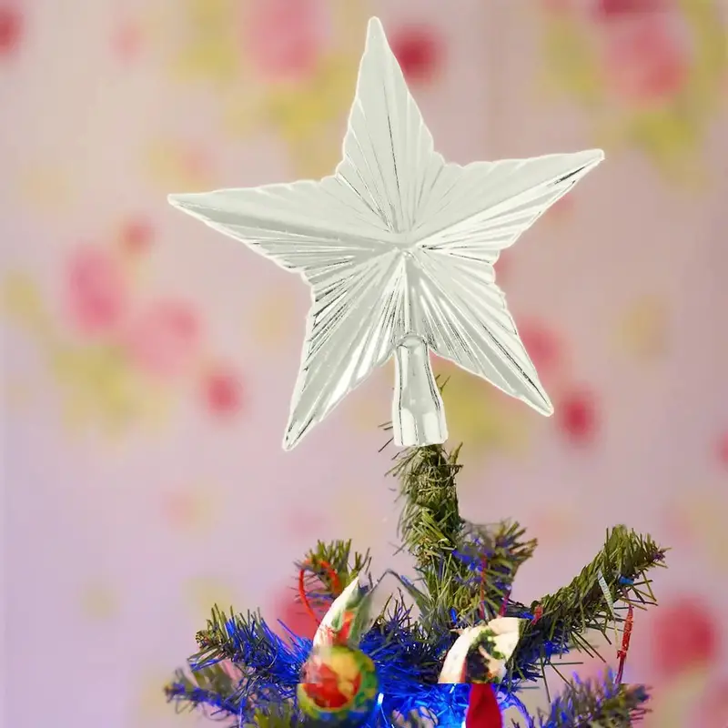 Estrella Color Blanco Para Punta De Árbol De Navidad 2