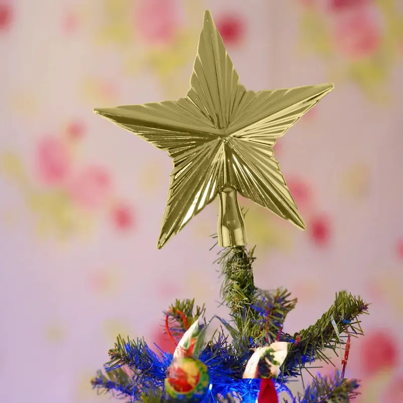 Estrella Color Oro Para Punta De Árbol De Navidad 2