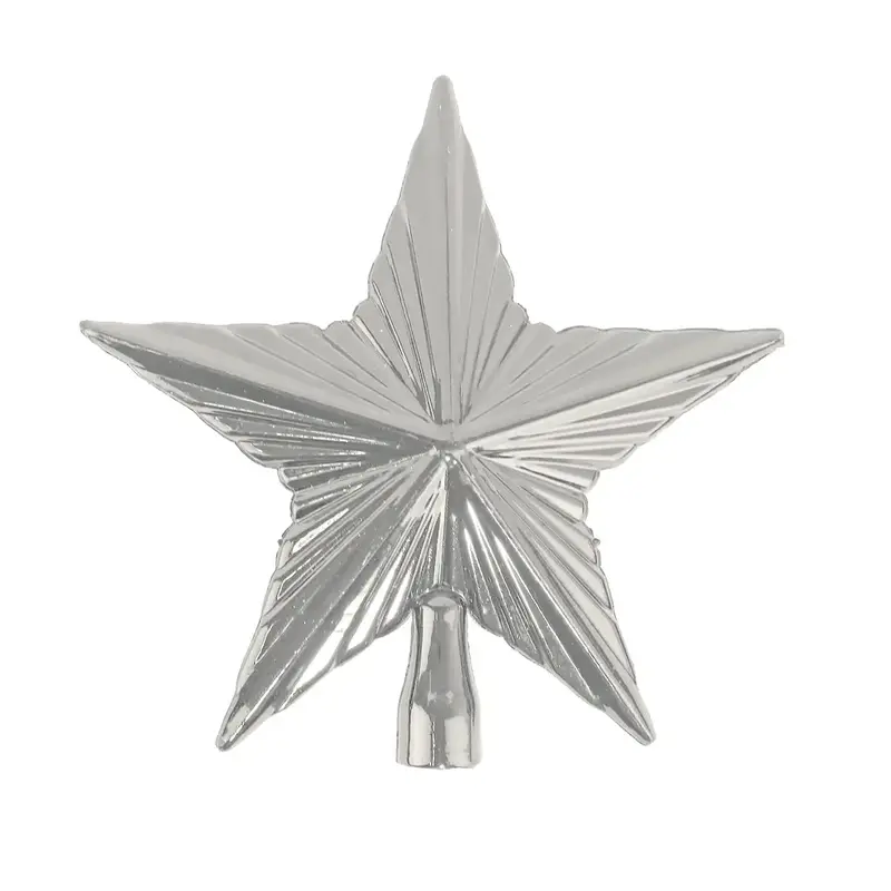 Estrella Color Plata Para Punta De Árbol De Navidad 2