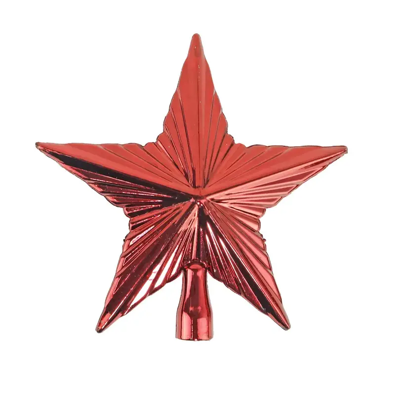 Estrella Color Rojo Para Punta De Árbol De Navidad 1