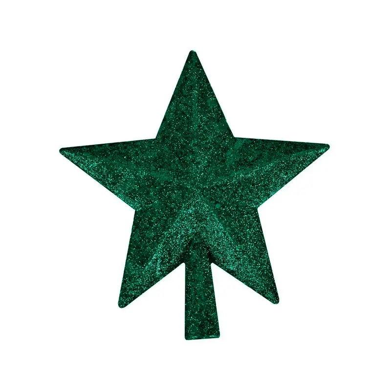 Estrella De Árbol, Color Verde, Glitter 2