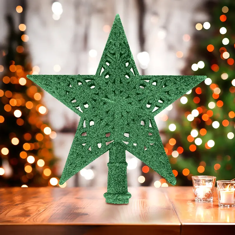 Estrella De Árbol, Glitter, Color Verde 2