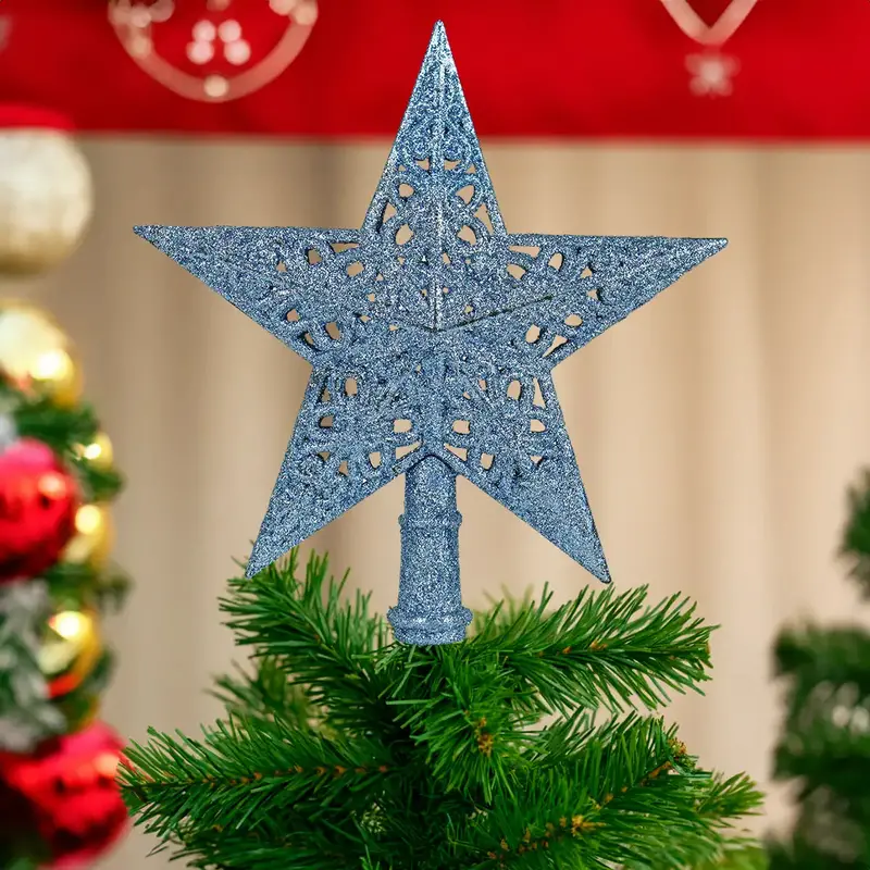 Estrella, Punta De Árbol De Navidad, Color Azul 1
