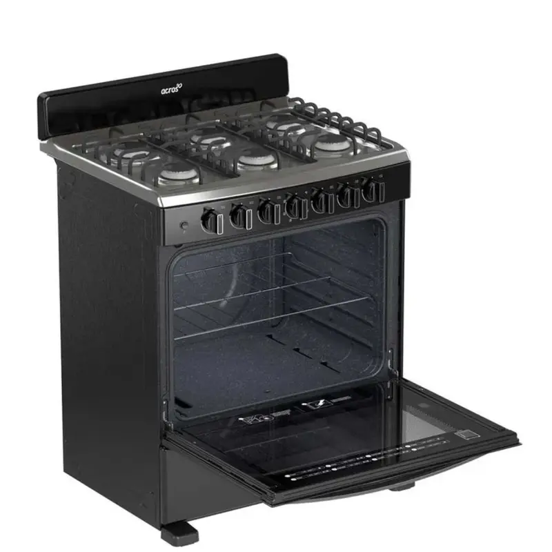 Estufa Acros Afr4112b 30" Negro Encendido Electrónico, Cubierta De Acero* 2