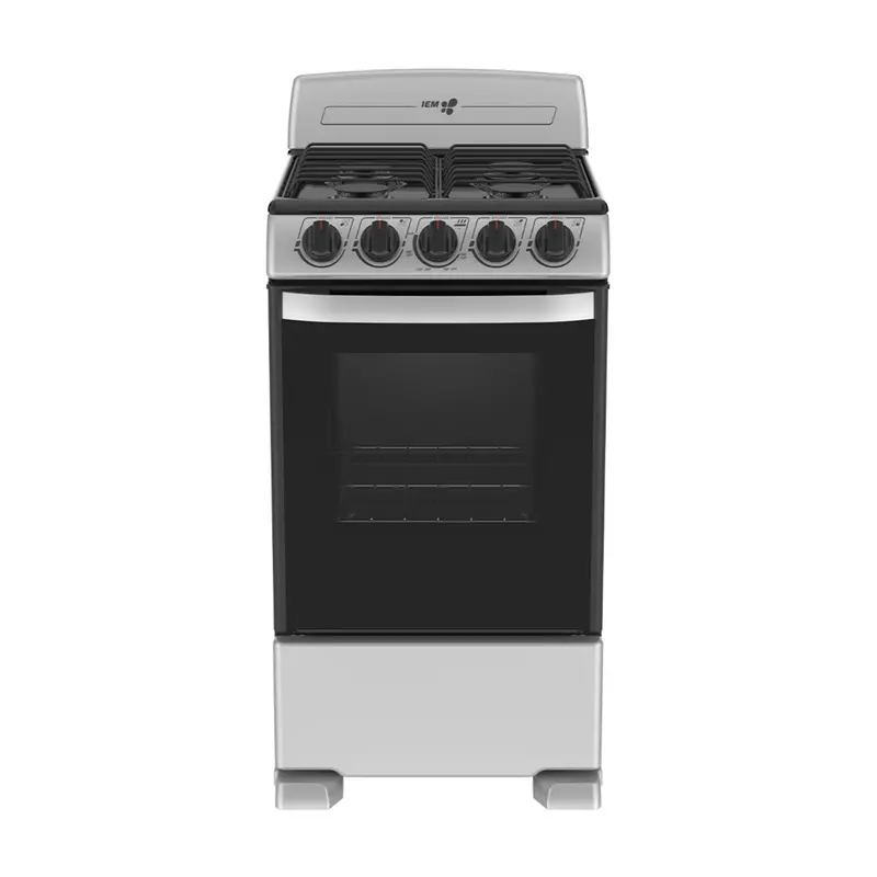 Estufa De Piso Iem 20 Pulgadas 4 Quemadores Gris Ei5020baps1 1