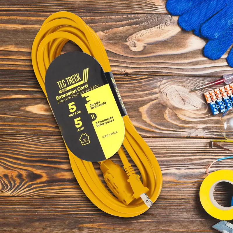 Extensión Eléctrica, 3 M, Color Amarillo 1
