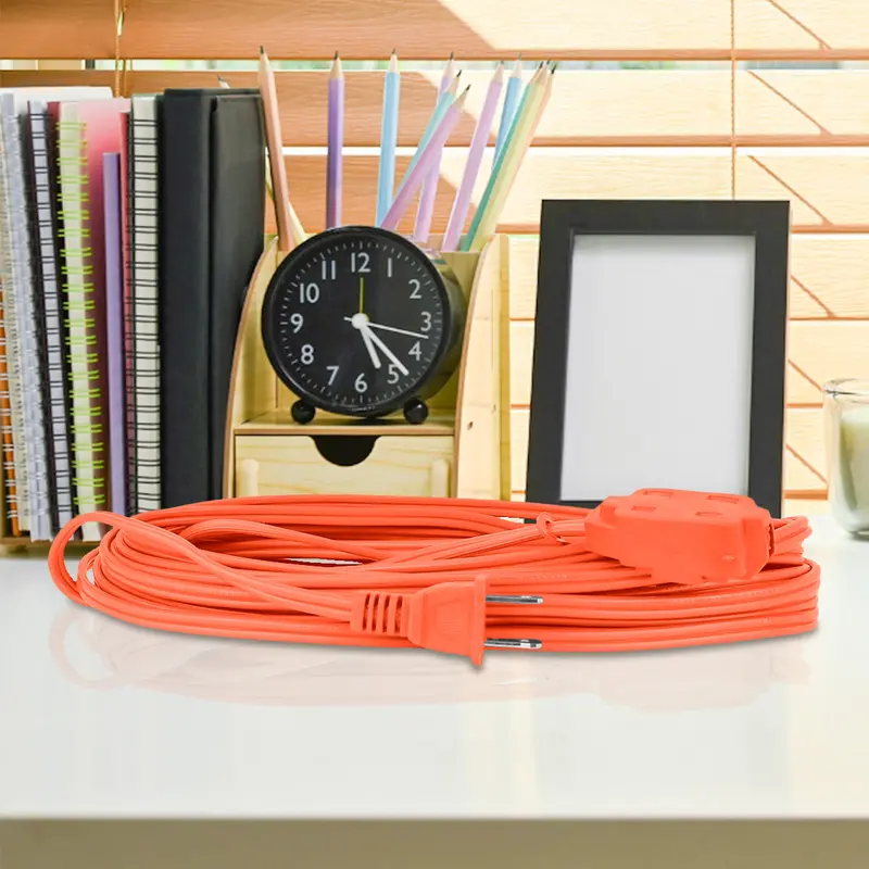 Extensión Eléctrica Con 2 Contactos Polarizados, Color Naranja 2