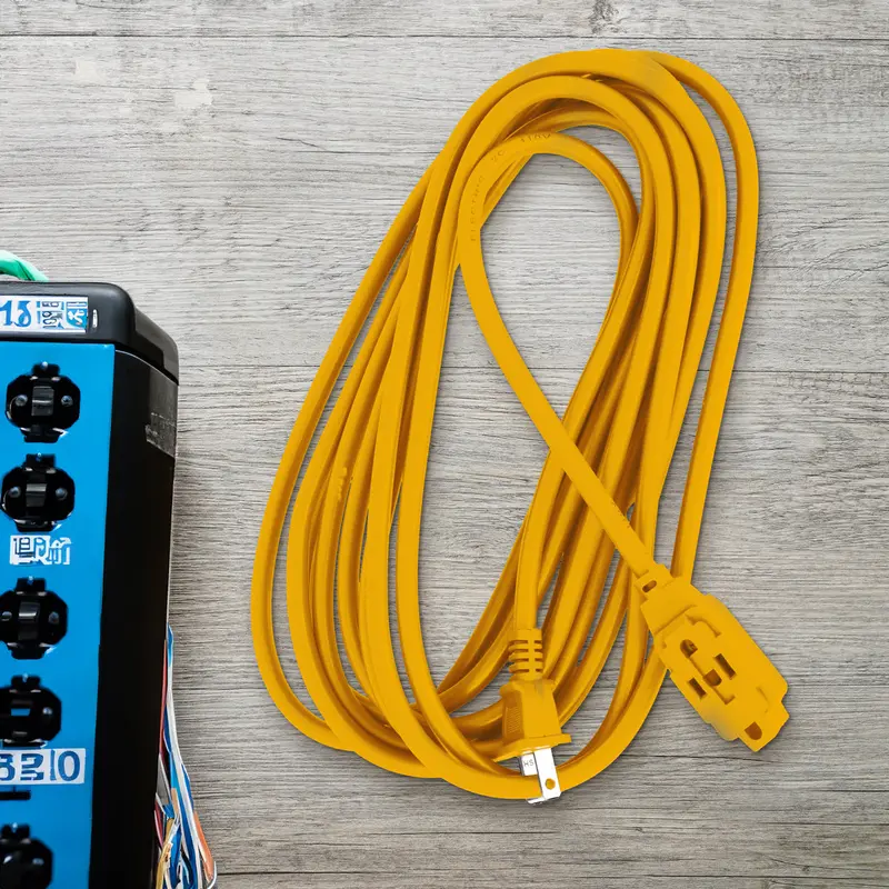 Extensión Eléctrica Con 3 Contactos, 5 Metros, Color Amarillo 2