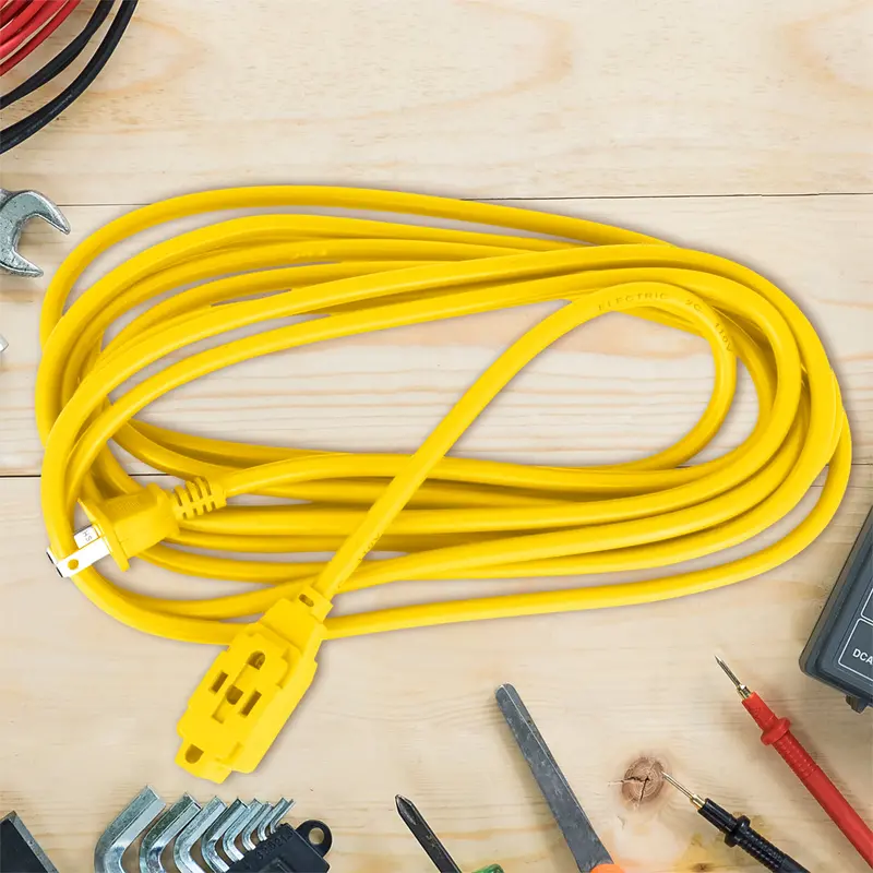Extensión Eléctrica Con 3 Contactos, Color Amarillo 2
