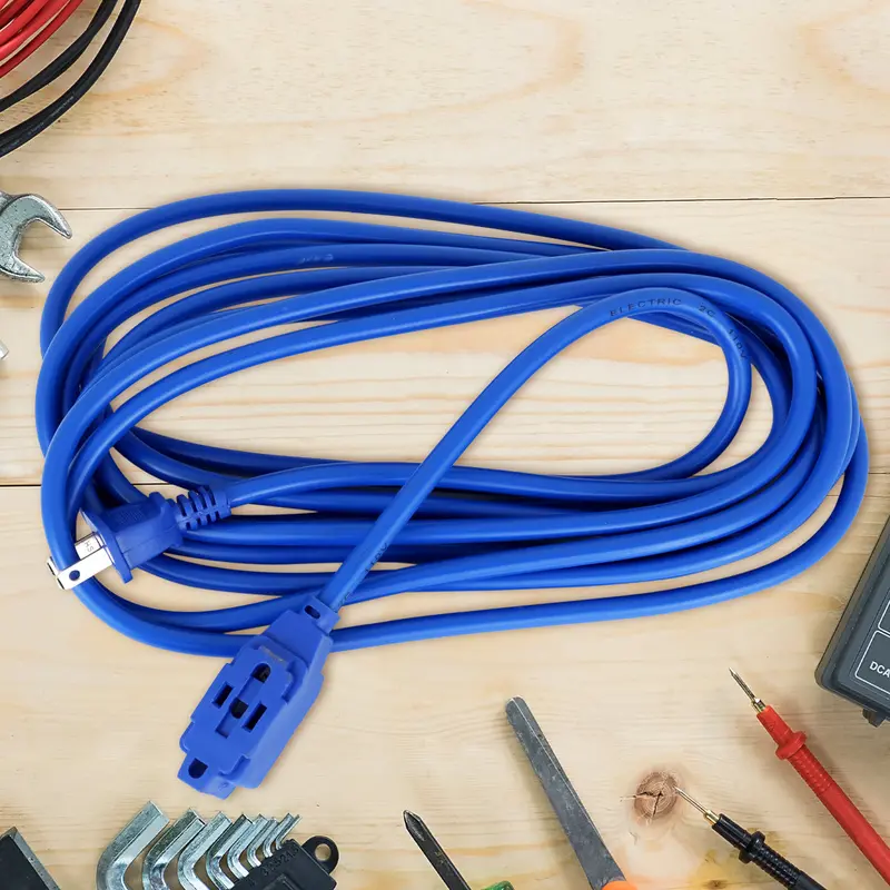 Extensión Eléctrica Con 3 Contactos, Color Azul Rey 2