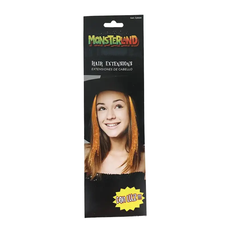 Extensiones De Cabello Color Naranja Con Luz 2