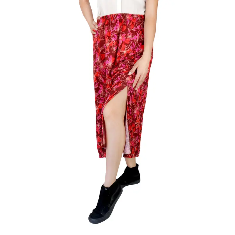 Falda Casual Color Rojo Para Dama 2