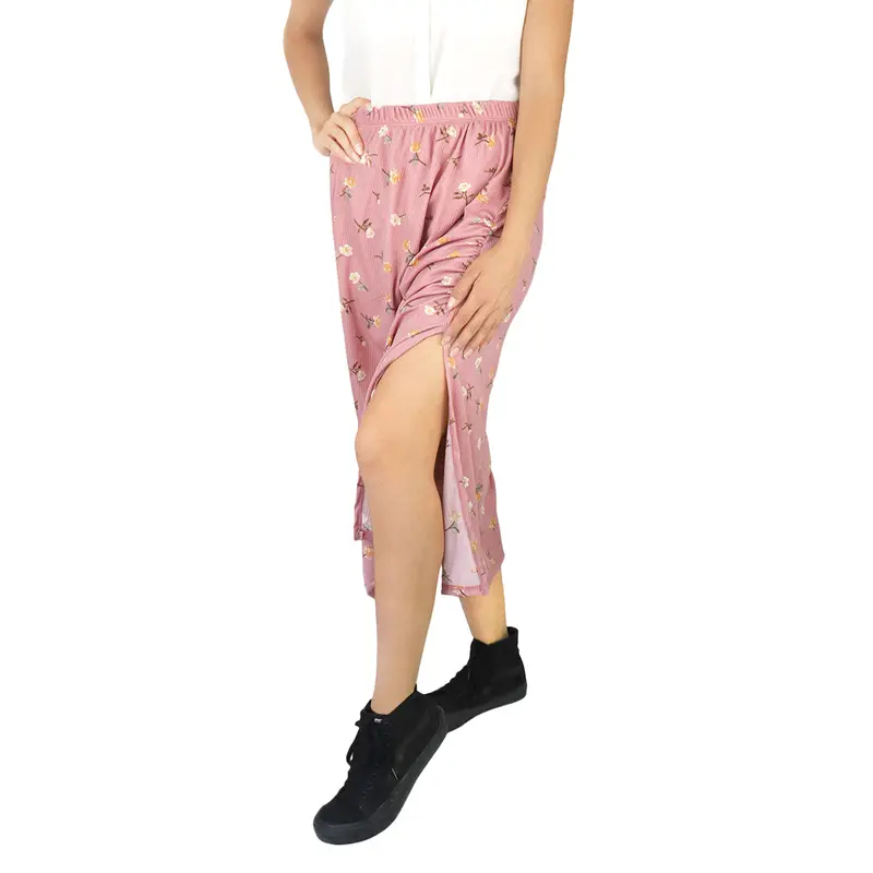 Falda Casual Color Rosa Palo Para Dama 2