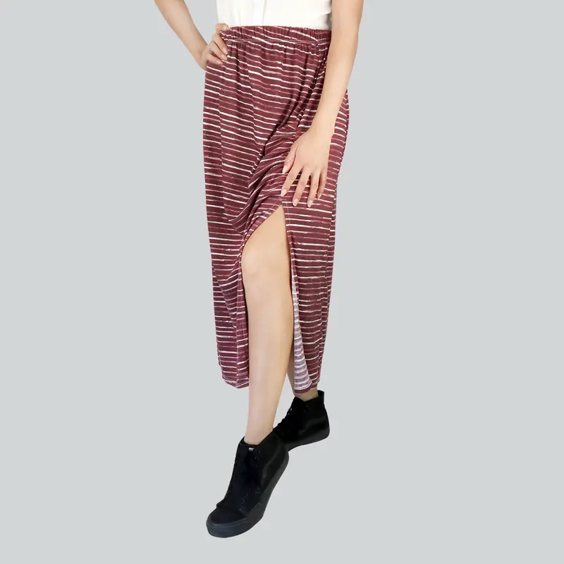 Falda Casual Color Vino Para Dama 1