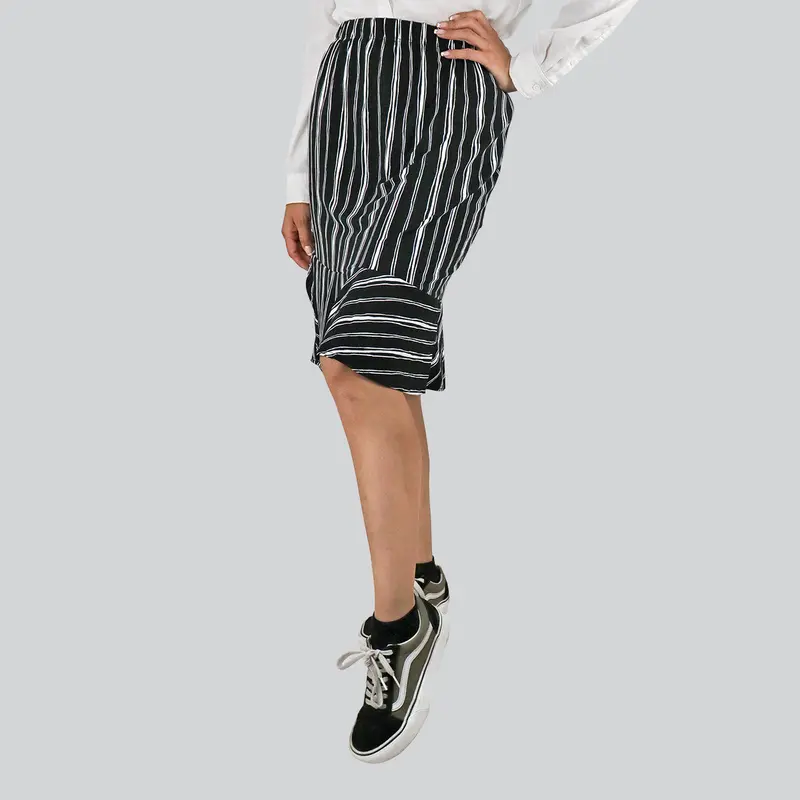 Falda Casual Con Abertura Para Dama, Color Negro 1